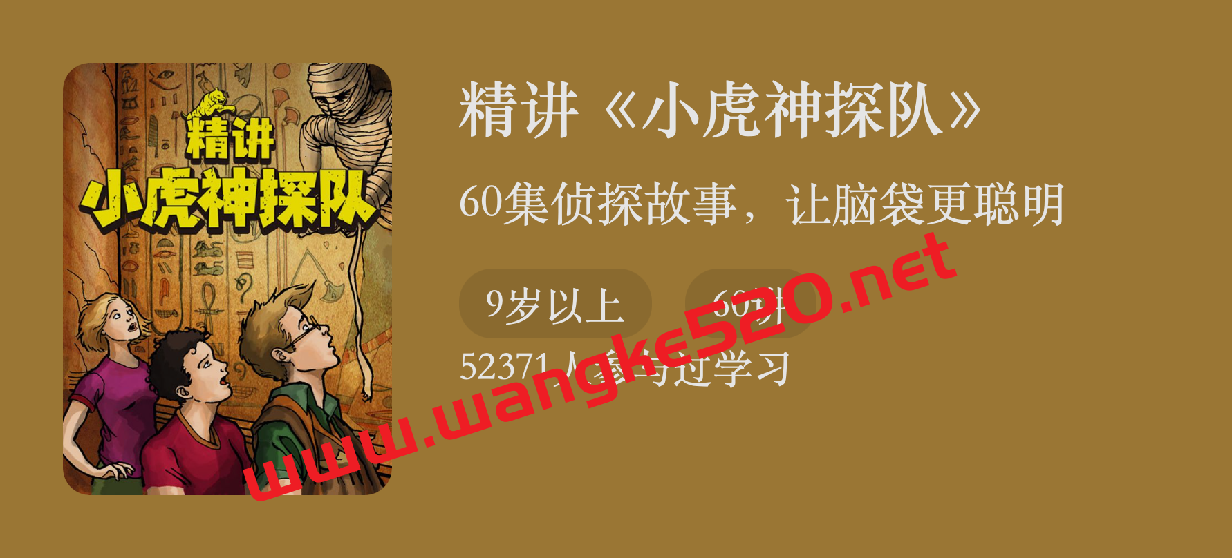王海·精讲《小虎神探队》：60集侦探故事，让脑袋更聪明