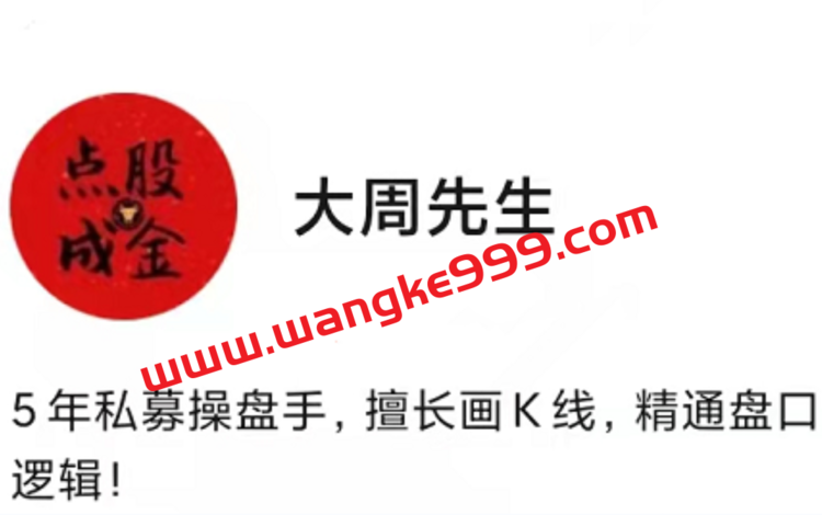 2024年3月大周先生主力行为逻辑训练营半年期 主力逻辑思维训练营