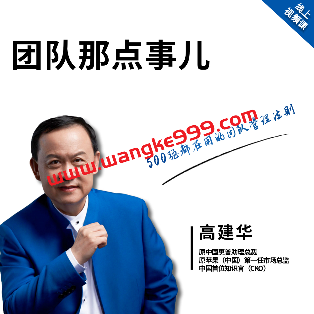 【众筹】高建华：团队那点事儿-2023精品团队视频课