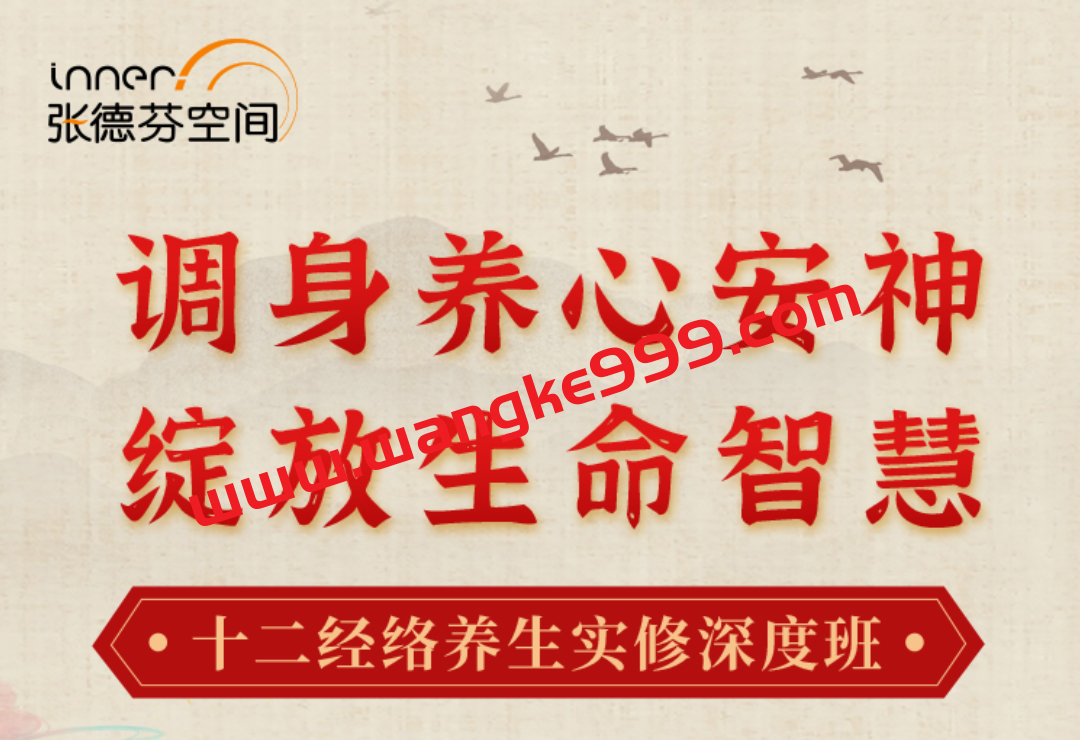 唐一杰：调身养心安神，绽放生命智慧 十二经络养生实修深度班 视频课