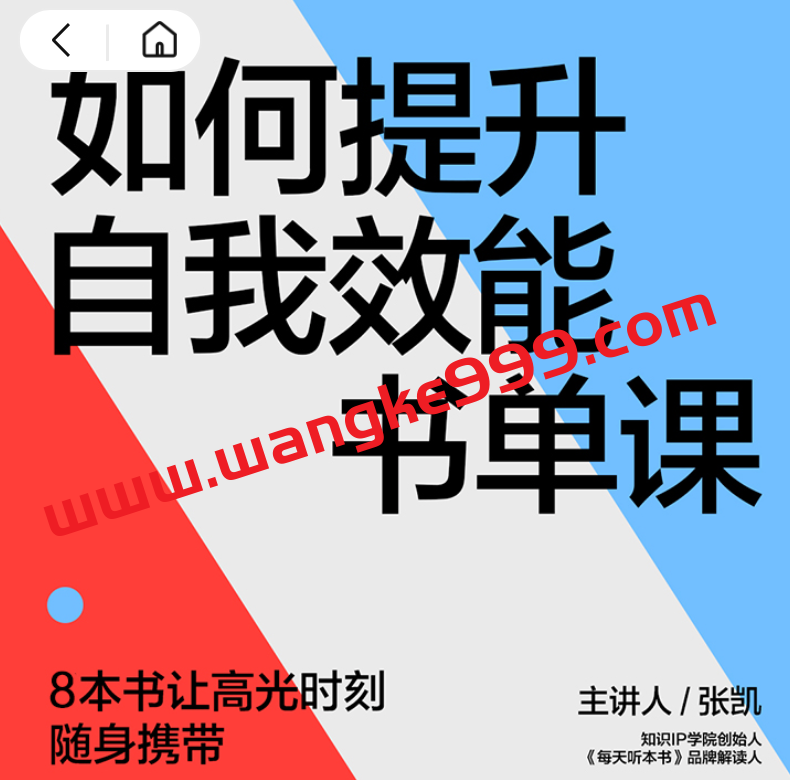 湛庐精读·张凯·如何提升自我效能