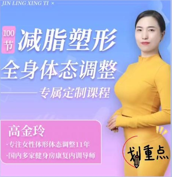 高金玲-100节全身体态调整减脂塑形课