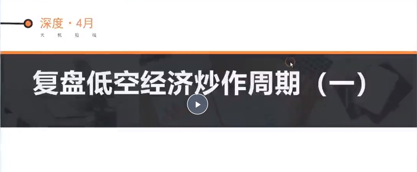 2024年04月短线天机：天机短线深度技术视频课程