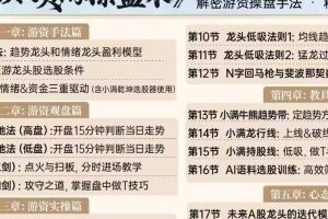 钱坤大学堂小满先生新龙头顶级操盘术系统课+小班课+指标资料