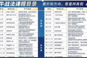 神光王啊奔《犇牛战法》全套课程持续更新中